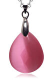 Sertifikalı Fasetli Doğal Pembe Kuvars Taşı Kolye
