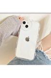 Iphone 11 Sevimli Aşk Kalp Kamera Koruyuculu Dalga Desenli Silikon Kılıf