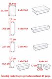 20'li Set Şeffaf Modern Organizer Ofis Çekmece Dolap Banyo Düzenleyici Clear Drawer Organizer