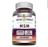 MSM (Methylsulfonylmethane) Supplement | 2000 Mg Per Serving | Capsules |  250 Kapsül 