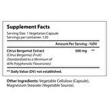 Citrus Bergamot Extract 500mg - 120 Vegetarian Capsules