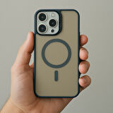 Iphone 16 Pro Max Uyumlu Kılıf Şeffaf Magsafe Ve Lens Koruyucu 