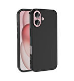 Iphone 16 Plus Lansman Kılıf Siyah Silikon Darbe Emici Ve Esnek
