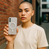 Iphone 16 Uyumlu Kılıf Magsafe ve Şeffaf Lens Korumalı