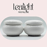 Aurora Tealight 2'li Mumluk Seti | Dekoratif Çekim Obje | El Yapımı