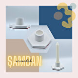 Lumen Dekoratif Mumluk & Şamdan | El Yapımı Obje | Minimalist Tasarım