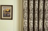 Massarelli Fon Perde Damask Desen Koyu Kahve Pilesiz 