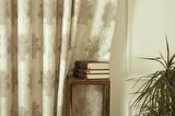 Massarelli Fon Perde Klasik Damask Desen Krem Vizon Pilesiz 
