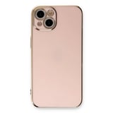 Bezos iPhone 13 Kılıf Volet Silikon - Pembe DMC