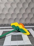Bezos 3D Baskı Ayçiçeği Yaprak Döndürücü Fidget Çiçek Stres Oyuncağı Masaüstü Fidget Sarı DMC