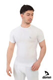  Beyaz Kısa Kollu Compression Body T-shirt Fitness Body Gym Body Tshirt