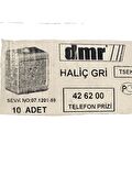 Demirbağ Telefon Prizi Sıva Üstü Haliç Gri 426200 (2 Adet)