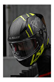 RAPID 2 RACE RAVEN MAT SİYAH-GRİ-NEON SARI FULLFACE MOTOSİKLET KASKI