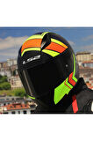 RAPID 2 EXTRA MAT NEON SARI FULLFACE MOTOSİKLET KASKI SİYAH CAMLI