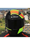 RAPID 2 EXTRA MAT NEON SARI FULLFACE MOTOSİKLET KASKI SİYAH CAMLI