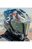 RAPID 2 RACE CIRCLE  FULLFACE MOTOSİKLET KASKI GRİ CAMLI