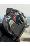 RAPID 2 RACE CIRCLE  FULLFACE MOTOSİKLET KASKI GRİ CAMLI