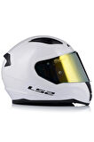 Rapıd 2 Beyaz Fullface Motosiklet Kaskı Gold Camlı