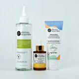Lekeli ve Lekeye Eğilimli Ciltler İçin - AHA Tonik, Arbutin Serum, Nemlendirici El ve Yüz Bakım Kremi 3'lü Set