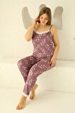 Sabahlıklı Dantel Detaylı Pegasus Kadın Pijama Takımı-Çeyizlik Takım- Geniş Beden Aralığı