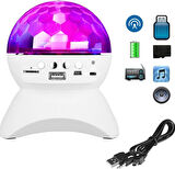 MÜZİK KUTUSU ŞARJLI DÖNEN DİSKO TOPU EV PARTİ IŞIK GÖSTERİMİ RGB LED BT/USB/SD