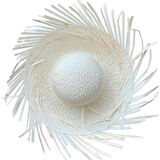 Tropikal Parti Beyaz Hasır Hawaii Şapkası