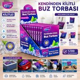 Kendinden Kilitli Buz Torbası - Koku Hapsetme Özellikli - Sızdırmaz Tasarım