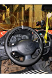 DİKİŞLİ DİREKSİYON KILIFI DAMARLI NOKTALI GRİ YÜZÜK GRİ DİKİŞ RENAULT CLİO 2007 ÖNCESİ İÇİN Uyumlu