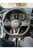 DİKİŞLİ DİREKSİYON KILIFI DAMARLI NOKTALI DERİ SİYAH DİKİŞLİ NISSAN JUKE İÇİN HIZLI KARGO