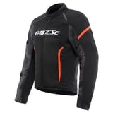 Dainese Air Frame 3 Tex Korumalı Motosiklet Montu Black Red Fluo