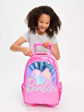 Smiggle - Barbie Çekçekli Işıklı Tekerlekli Çanta