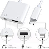 Lightning To 3.5 mm Adaptör Tüm iPhone Modelleriyle Uyumlu, Hem Müzik Hem Şarj İkisi Bir Arada