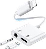 Lightning To 3.5 mm Adaptör Tüm iPhone Modelleriyle Uyumlu, Hem Müzik Hem Şarj İkisi Bir Arada
