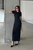 Düz Formlu Triko Maxi Elbise DNV-000134