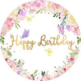 Yenilebilir Yuvarlak Pasta Resim Baskısı 20 cm Şekerli Kağıt Happy Birthday Temalı 61