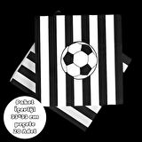 Siyah Beyaz Taraftar Peçete 33*33 cm 20 Adet