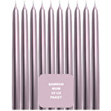 Pembe Renkli Şamdan Mum 10 Lu Paket 25 cm