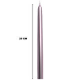 Pembe Renkli Şamdan Mum 10 Lu Paket 25 cm