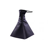 Peugeot 107 2005-2012 Uyumlu Vites Körüğü Siyah Deri Gri Dikiş