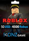 Roblox Gift Card 50 USD 4500 Robux