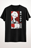 Unisex Siyah Tişört Tokyo Revengers Anime Shirt Izana Kurokawa Manji T-shirt