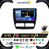 Fiat Doblo 2010-2015 Model 2GB + 32GB Android 13 Kablosuz Carplay Navigasyon Multimedya Sistemi 