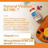 Doctor's Best Natural Vitamin K2 MK7 Men & Women - Bone Health 100 mcg MenaQ7 Calcium 60 Veg