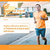Doctor's Best Natural Vitamin K2 MK7 Men & Women - Bone Health 100 mcg MenaQ7 Calcium 60 Veg