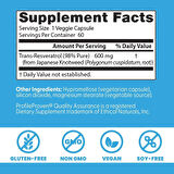Doctor's Best Trans-Resveratrol 600 98% Pure Brain & Cognitive 60 Veggie Caps