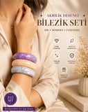 DOFİX 3'lü Akrilik Bilezik Seti Geniş