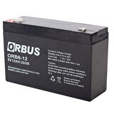 ORBUS 6 VOLT - 12 AMPER AKÜ (150 X 50 X 94 MM)