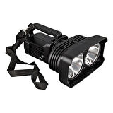 POWERMASTER W5123 SÜPER PARLAK PİLLİ - ŞARJLI - 4 FARKLI MOD SEÇENEKLİ BATTAL BOY EL FENERİ
