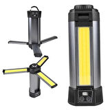 POWERMASTER PM-24566 35 WATT USB - TYPE-C GİRİŞLİ P50 VE COB LEDLİ 3 KANATLI KOLLU ÇALIŞMA LAMBASI