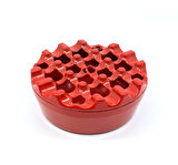 Yuvarlak Metal Küllük - Kırmızı